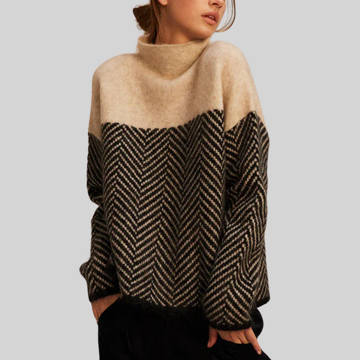 Serena | Elegancki sweter w geometryczne wzory
