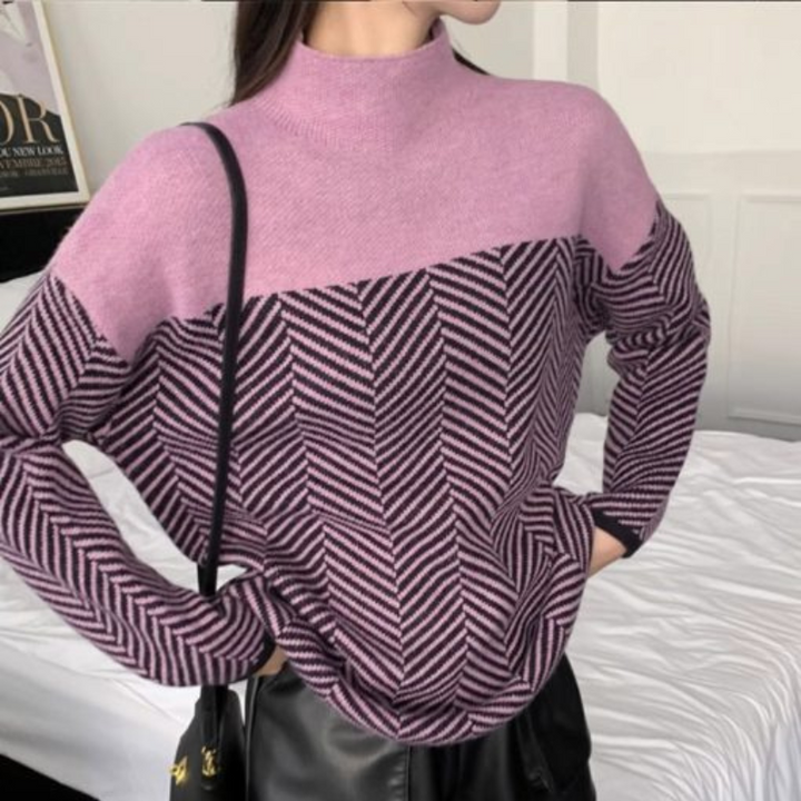 Serena | Elegancki sweter w geometryczne wzory