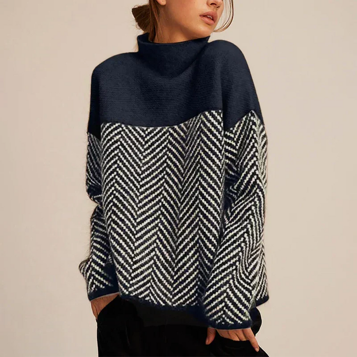 Serena | Elegancki sweter w geometryczne wzory