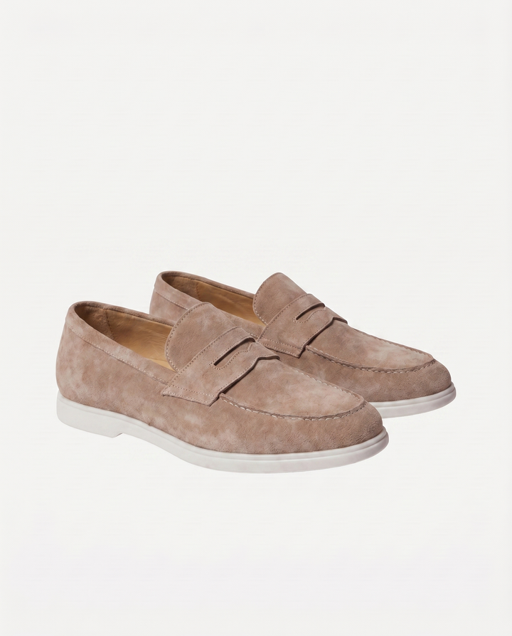 Leon | Eleganckie mokasyny zamszowe