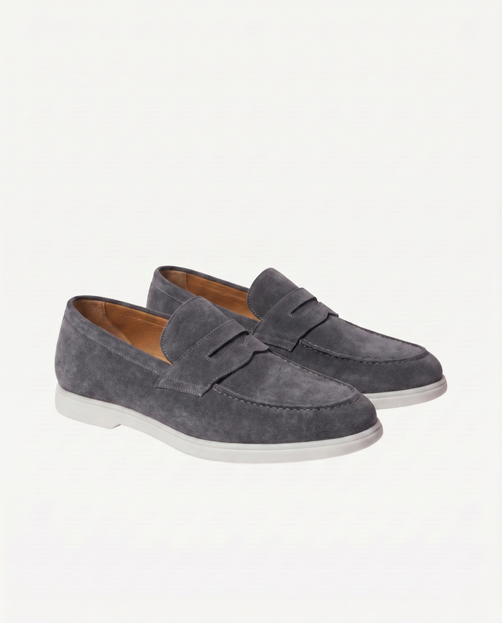 Leon | Eleganckie mokasyny zamszowe