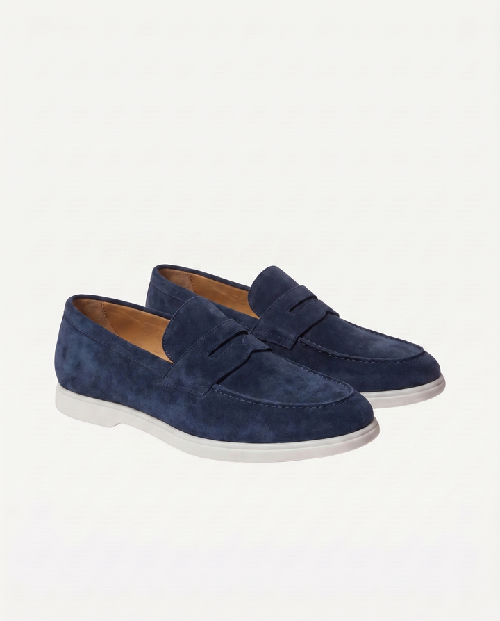 Leon | Eleganckie mokasyny zamszowe
