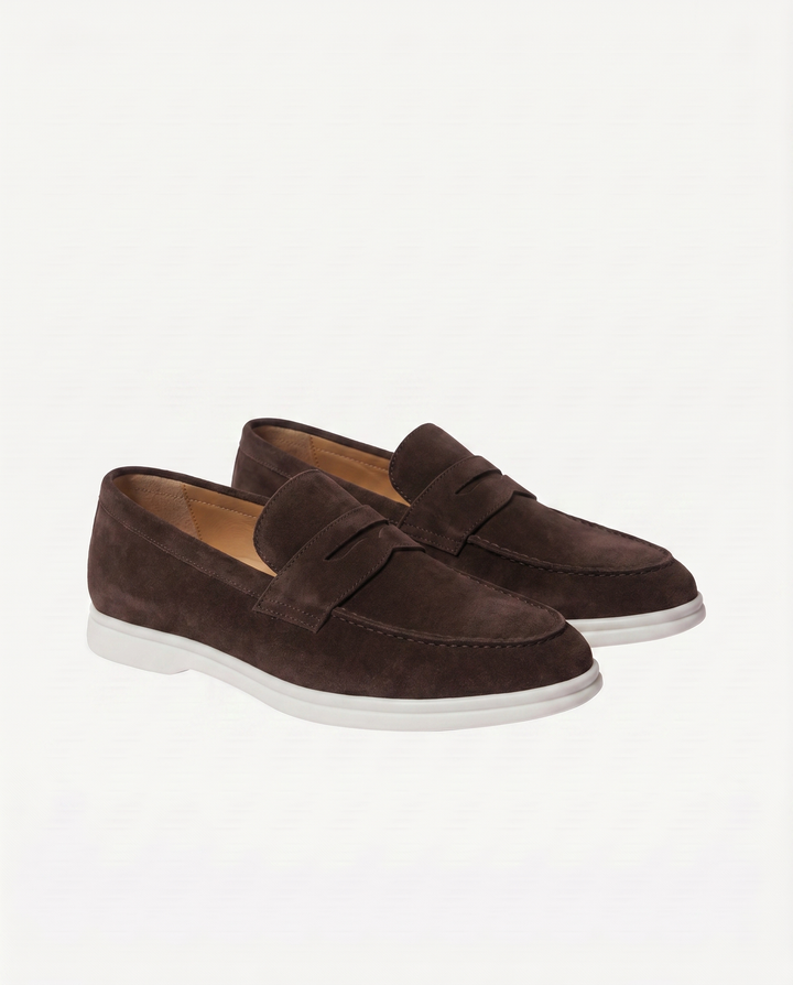 Leon | Eleganckie mokasyny zamszowe