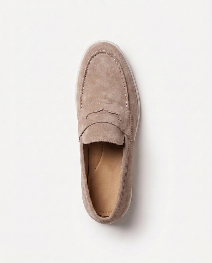 Leon | Eleganckie mokasyny zamszowe
